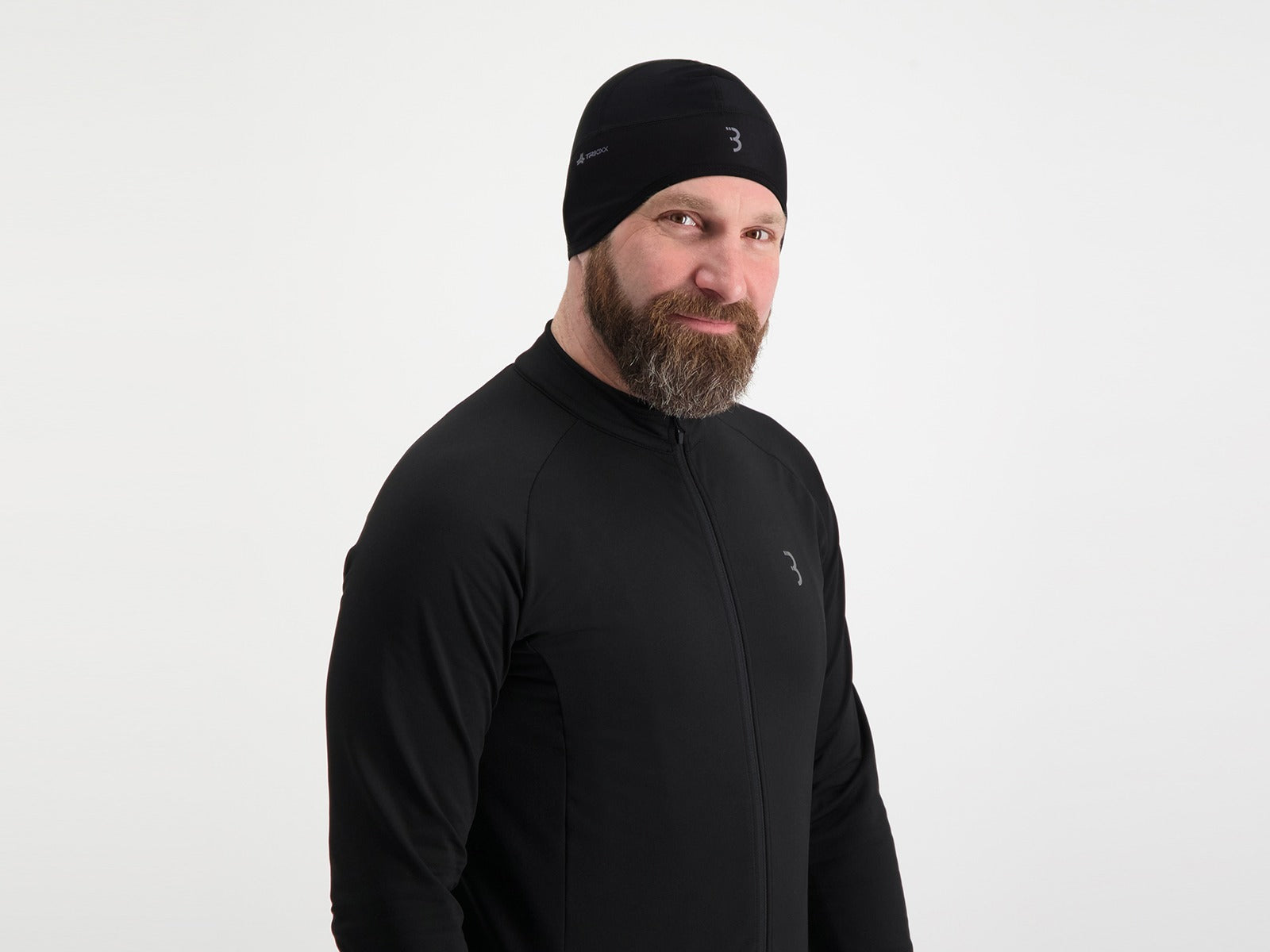 A picture of a guy wearing a thermal skull cap