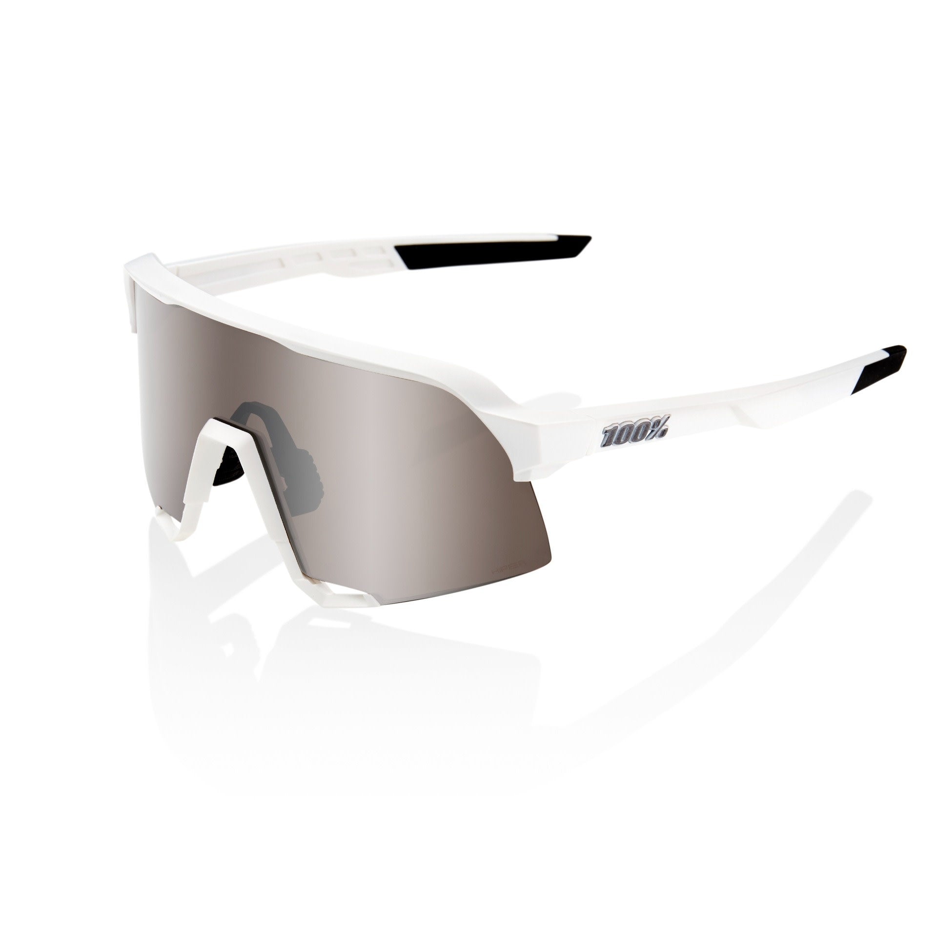 S3 Cycling Sunglasses Matte White/Hiper Silver Mirror