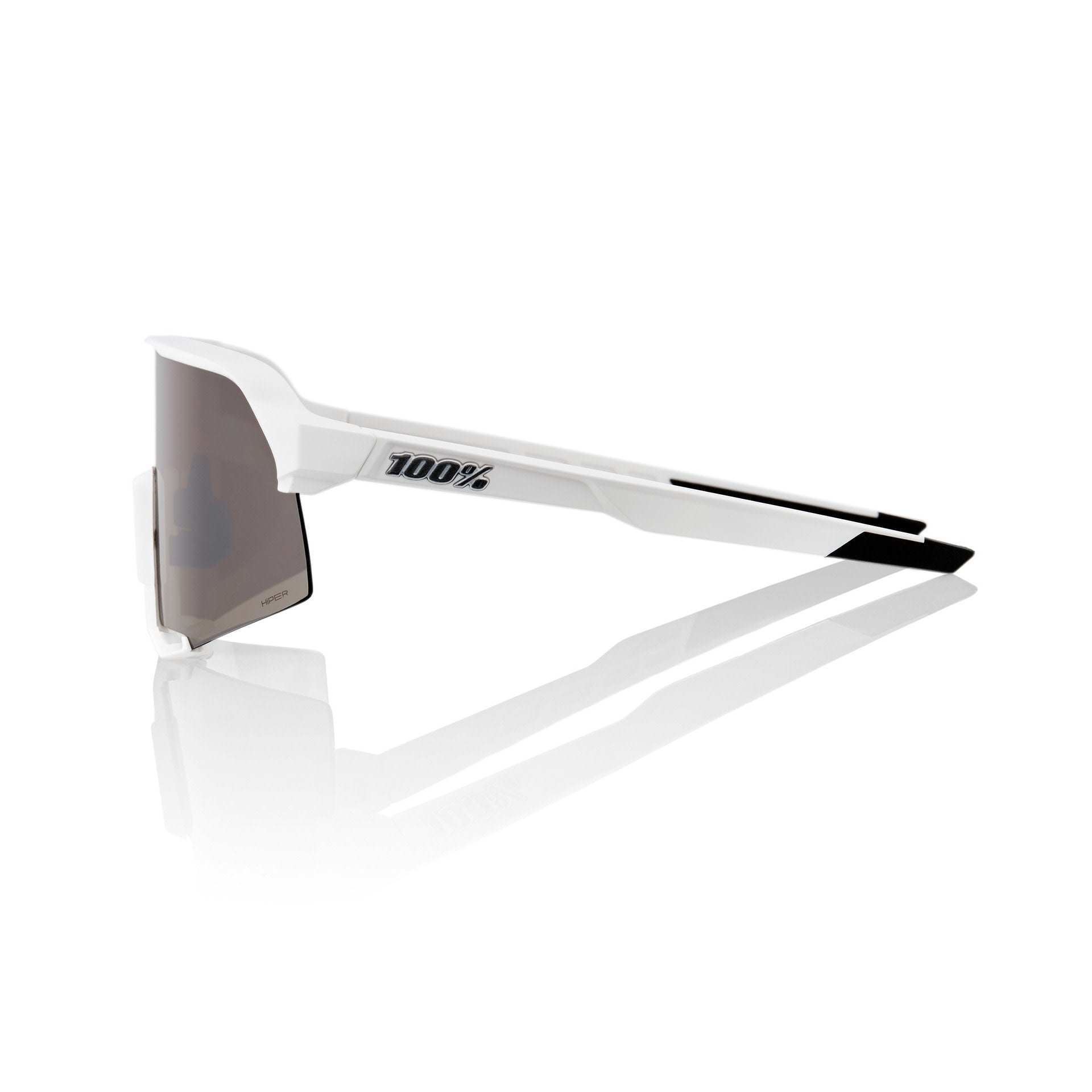 S3 Cycling Sunglasses Matte White/Hiper Silver Mirror