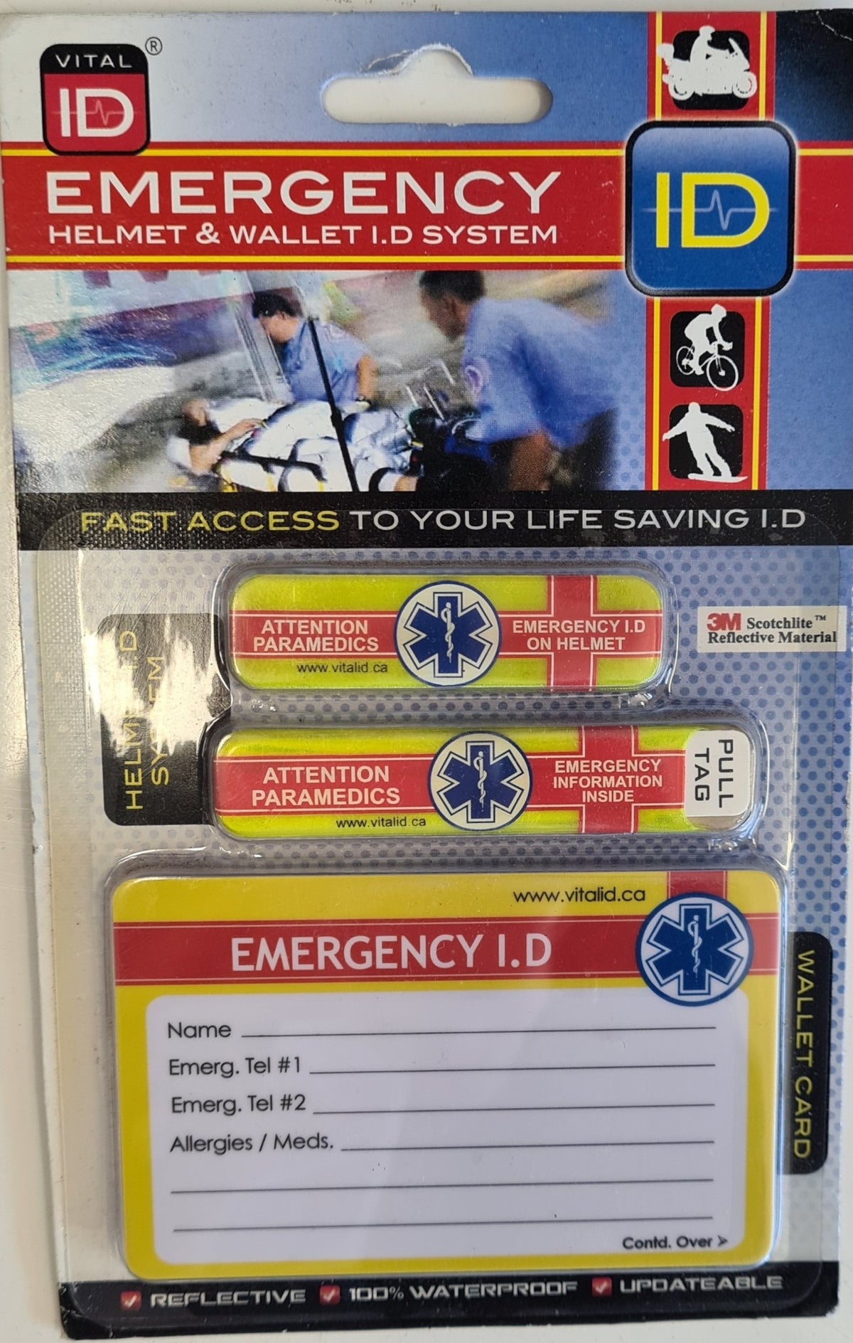 Emergency Helmets & Wallet ID System