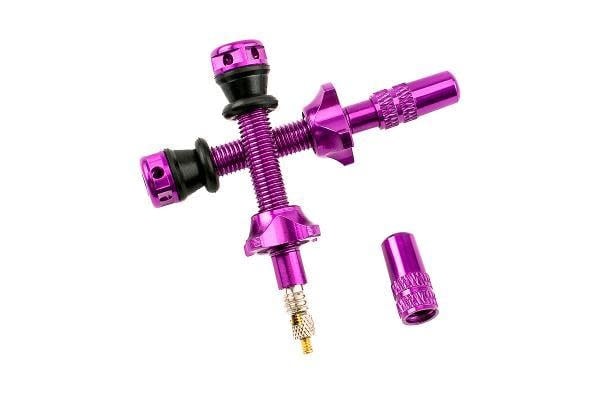 Tubeless Valve Set Purple