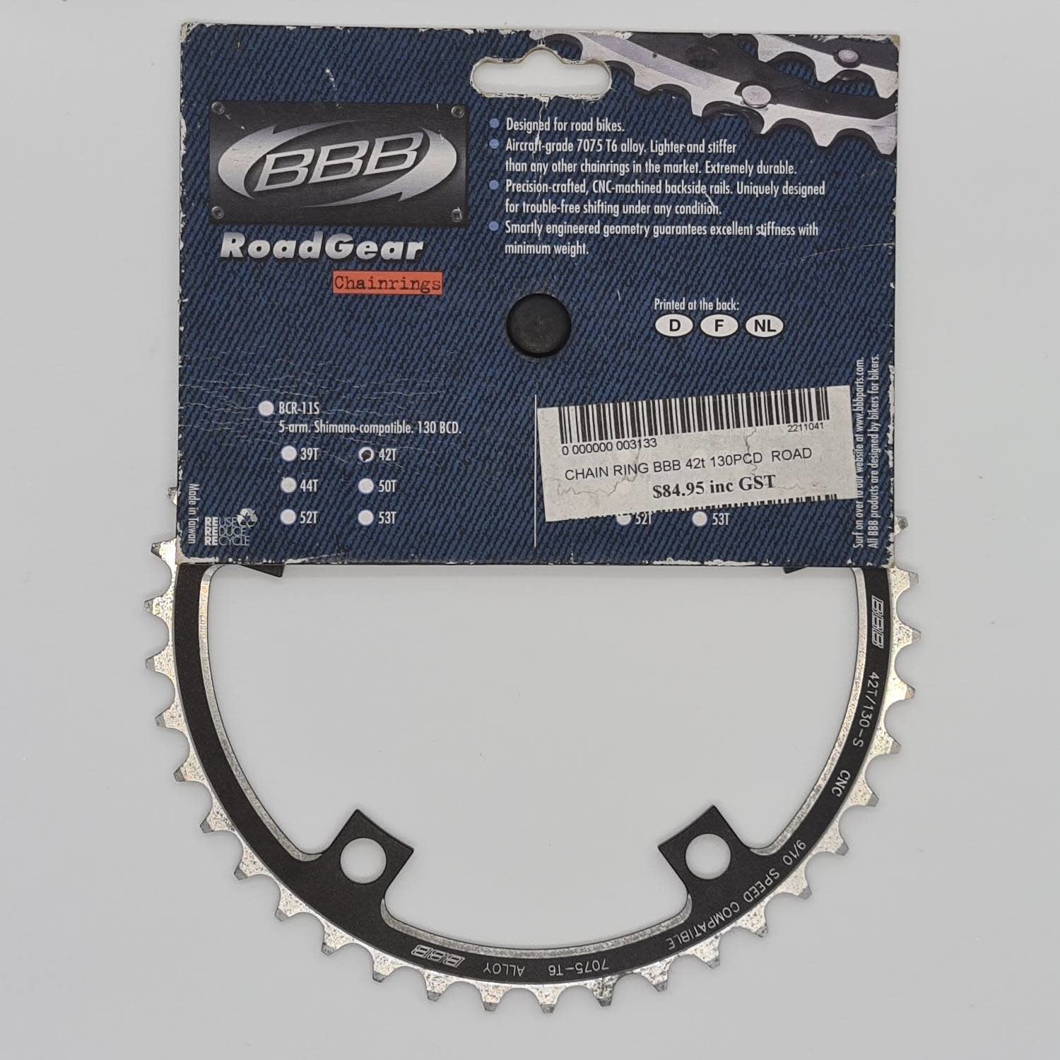 Roadgear Chainring 42T/130 (New Old Stock)