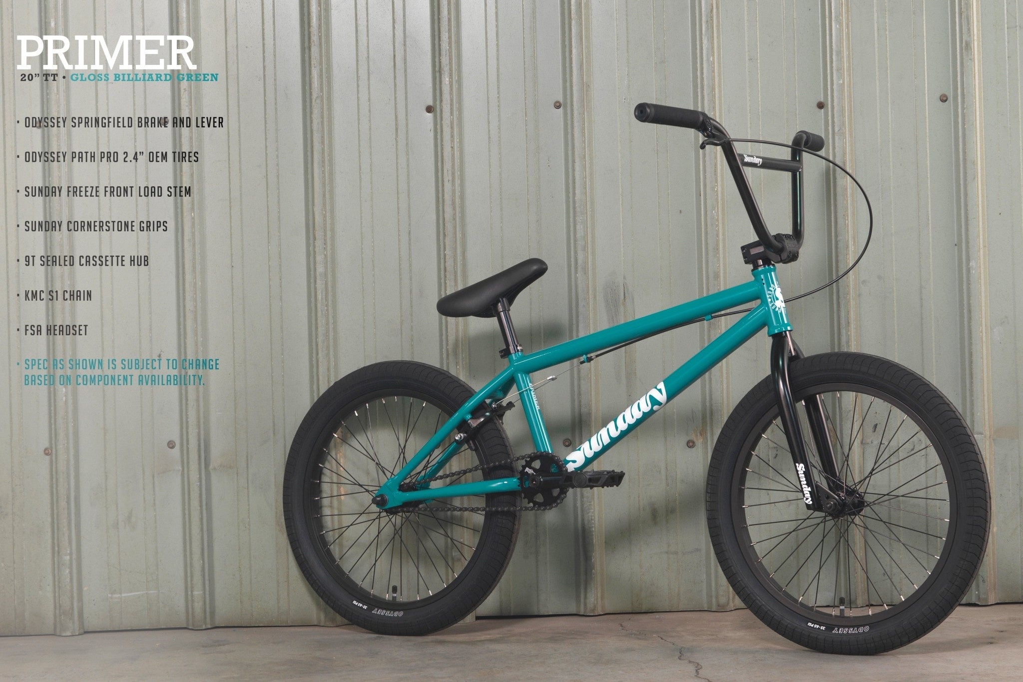 Primer BMX Bike Gloss Billiard Green 2022