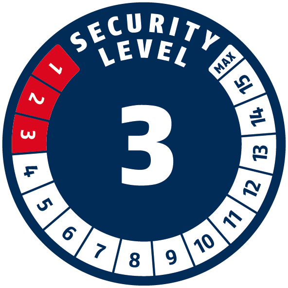 A picture of the security rating 3 for ABUS Primo Coil Lock