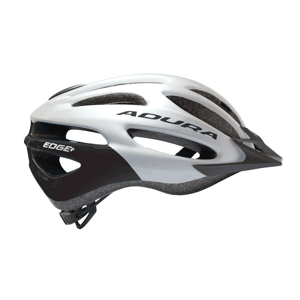 White black Adura Edge Helmet on a white background