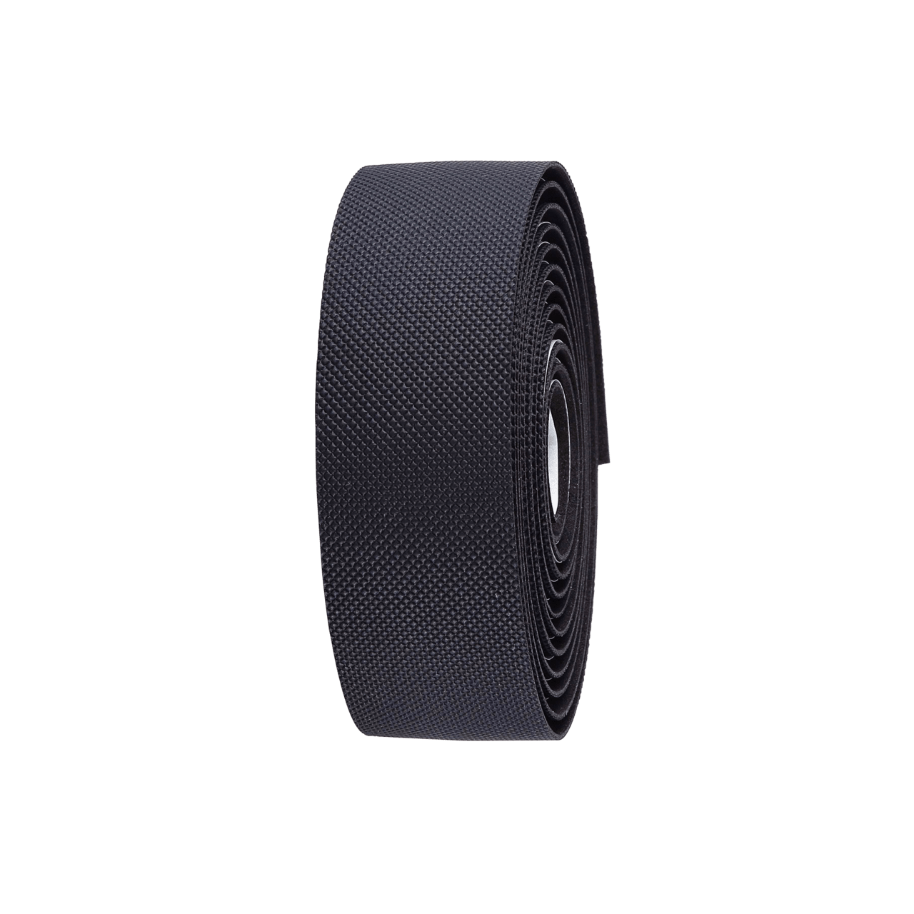Black textured road bike bar tape on a white background