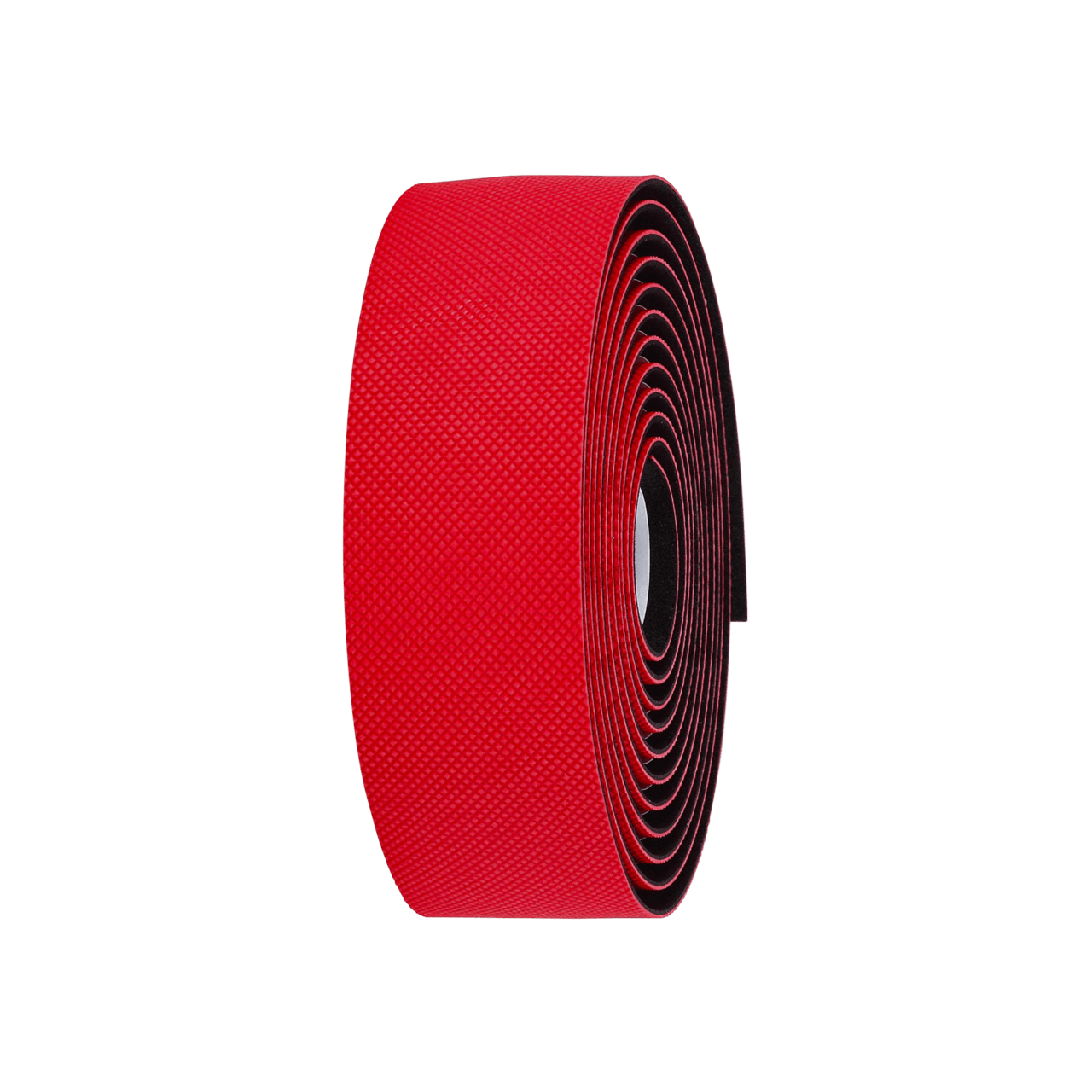 Red road bike handlebar bar tape on a white background