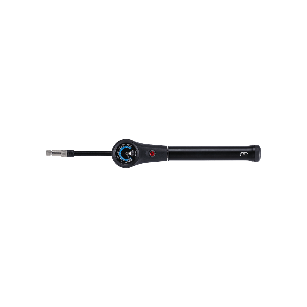 A picture of the BBB BMP-39 Pump Dual Pressure Combo with the hose extended