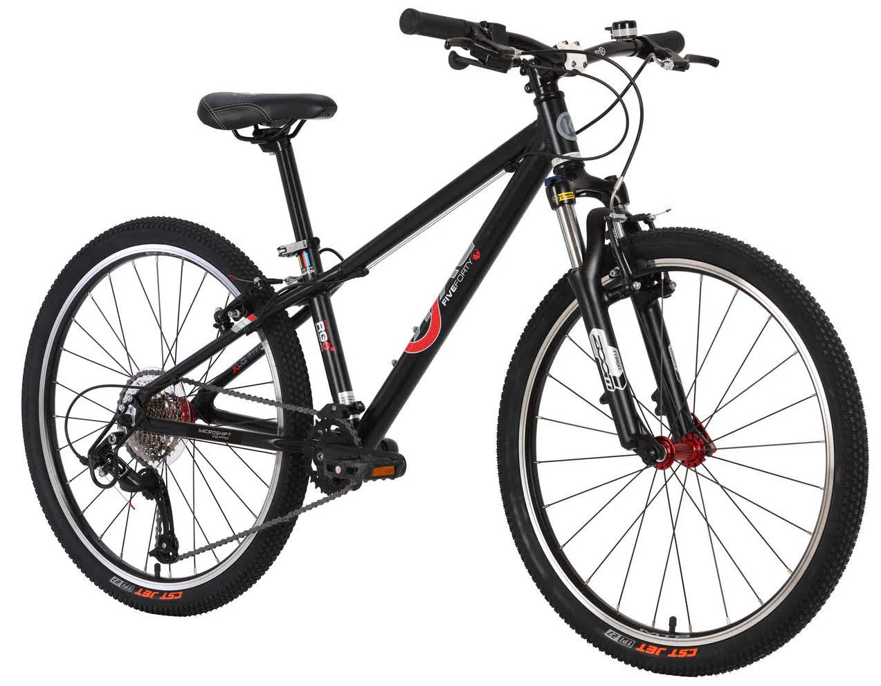 Black and red BYK Mountain Bike on a white background