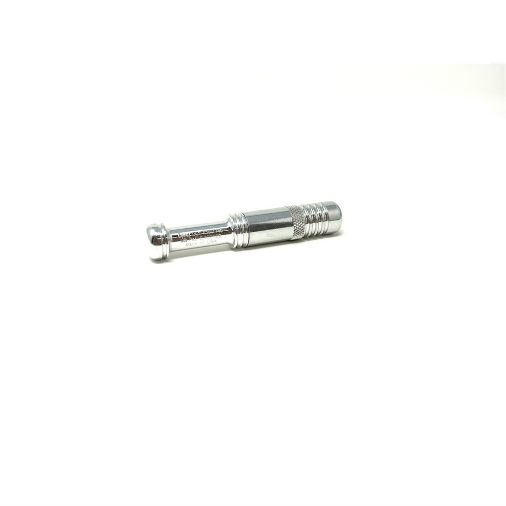 A silver bicycle tubeless repair kit on a white background