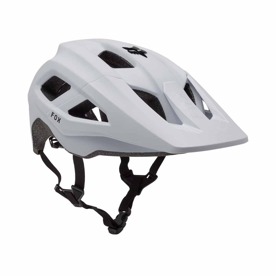 A picture of the white Fox Mainframe Youth Helmet