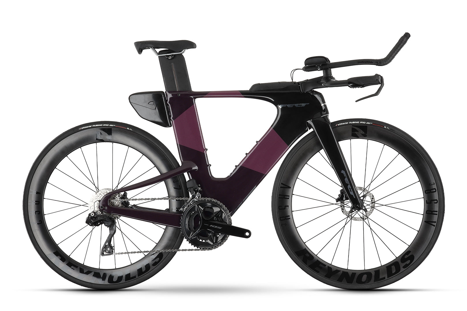 A picture of the Felt IAx Advanced 105 Di2 Tri Bike Astral Colour