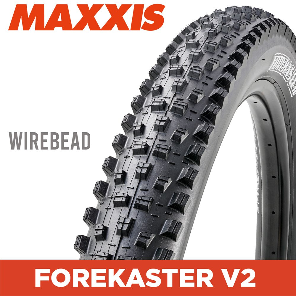 A picture of the Maxxis Forekaster MTB Wirebead Tyre