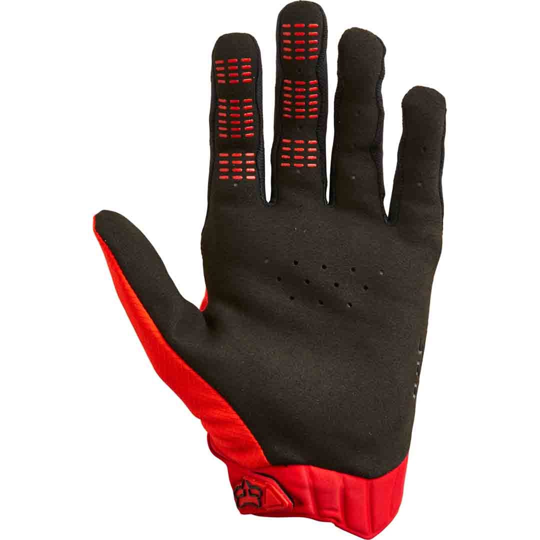 A picture of the back of the red Fox 360 MTB Glove Red