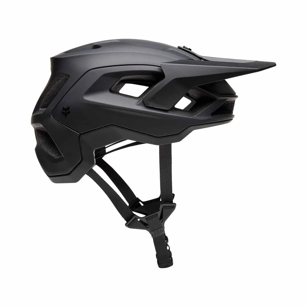 Black Fox mountain bike helmet with a white background