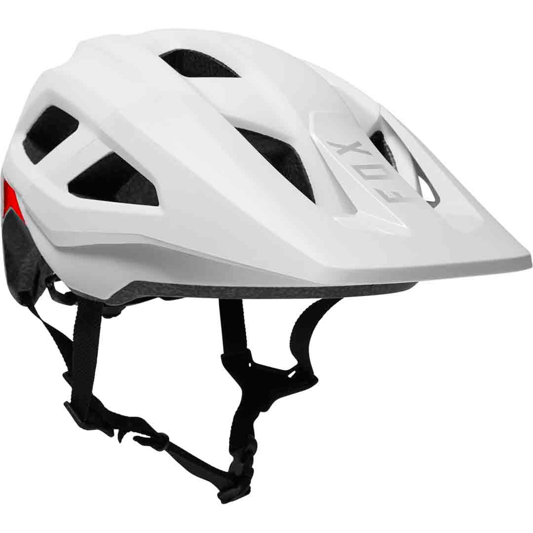 A picture of the white Fox Youth Mainframe Helmet