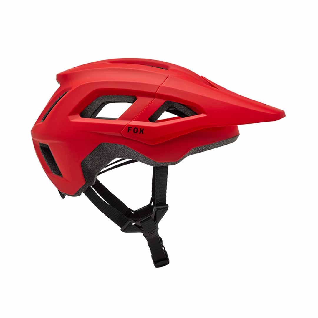 A picture of the Fluro Red Fox Youth Mainframe Mountain Bike Helmet