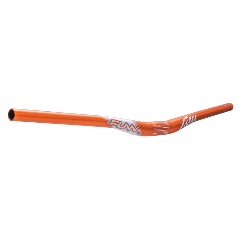 Orange mountain bike handlebar with 'FUNN' branding on a white background