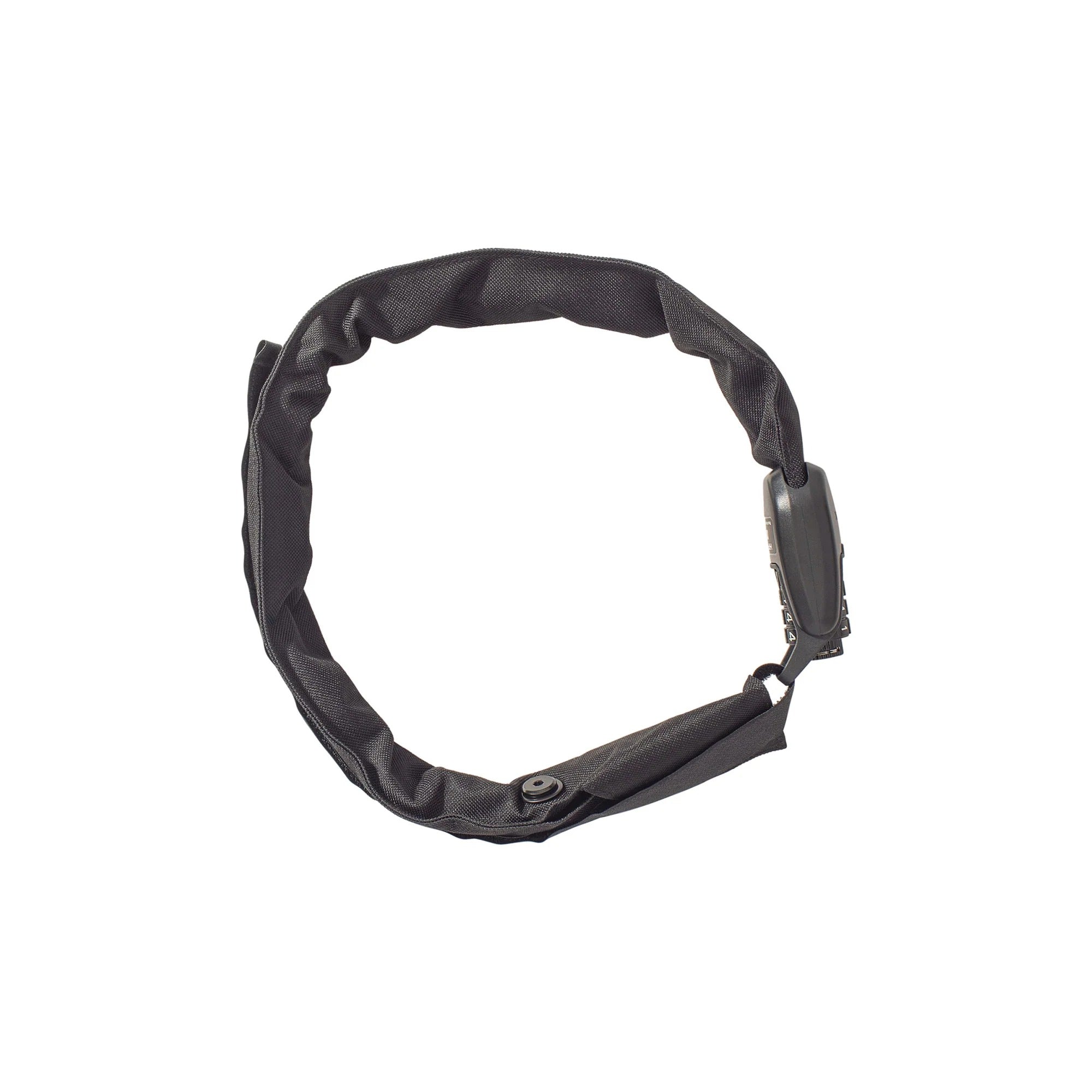 Black Bicycle Chain Lock on a white background