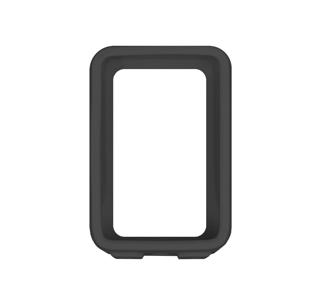 Black cycling computer cover on a white background
