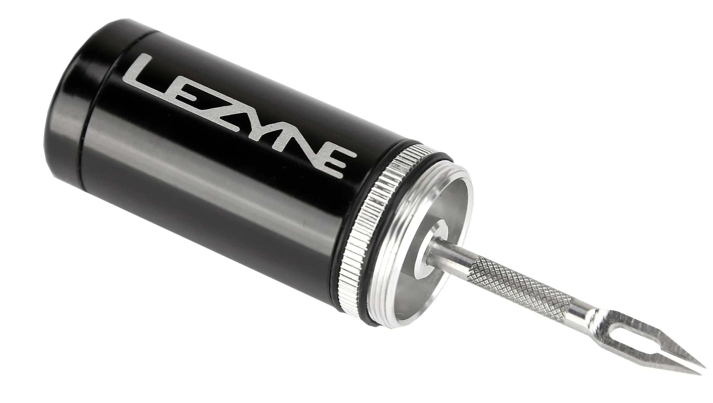 Lezyne Bicycle tubeless Plug Kit tool with metal needle on a white background