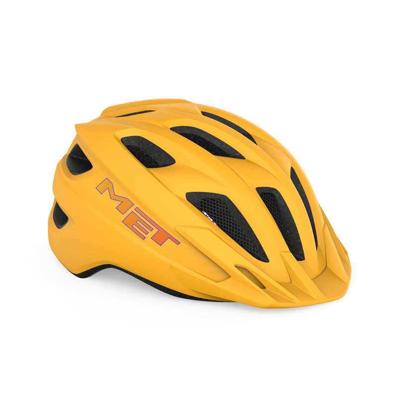A picture of the matt/orange Met Crackerjack Kids Helmet