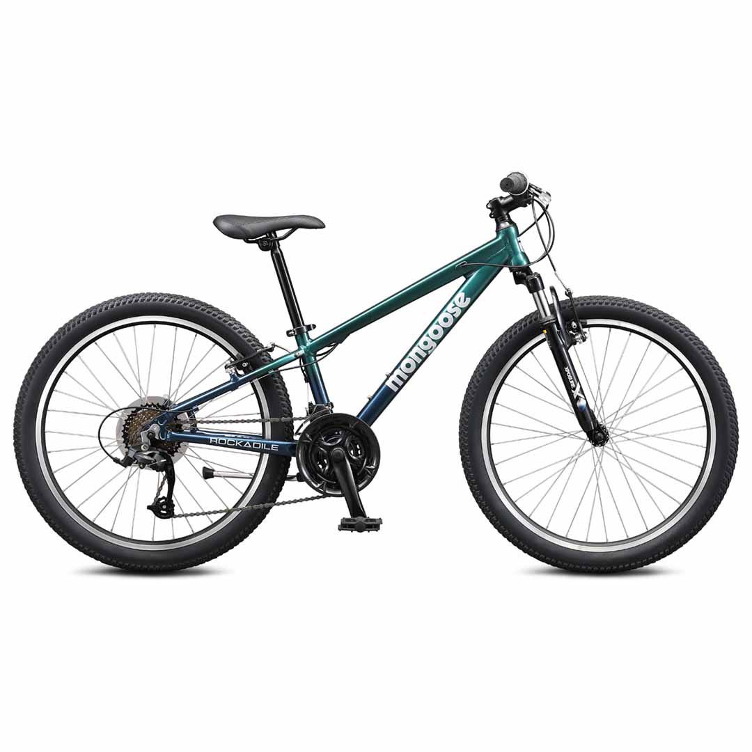 A picture of the green Mongoose Rockadile 24" Boys Mountain Bike