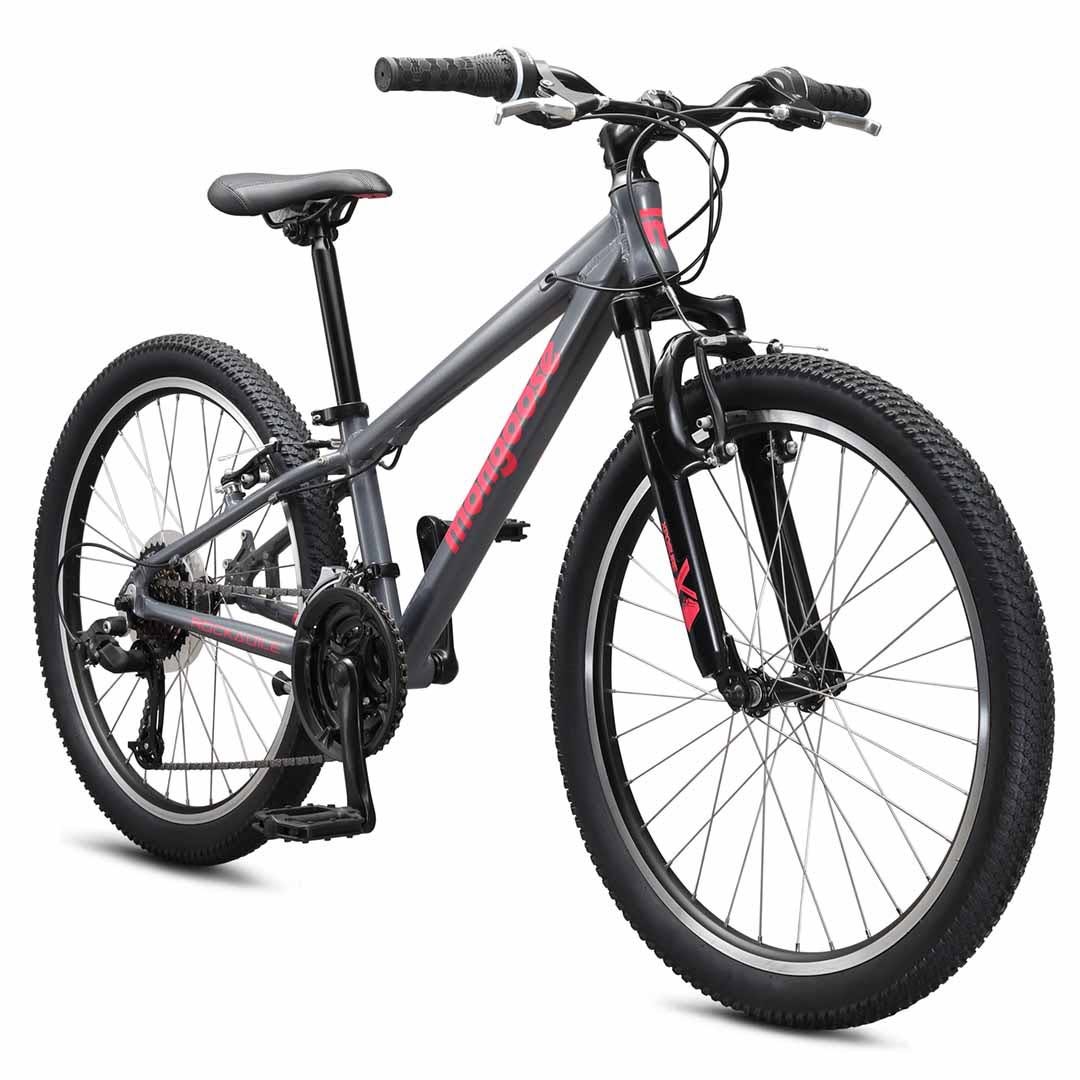 A picture of the grey Mongoose Rockadile 24" Girls Mountain Bike