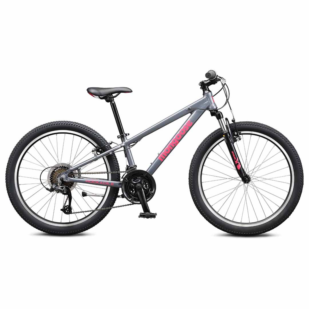 A picture of the grey Mongoose Rockadile 24" Girls Mountain Bike