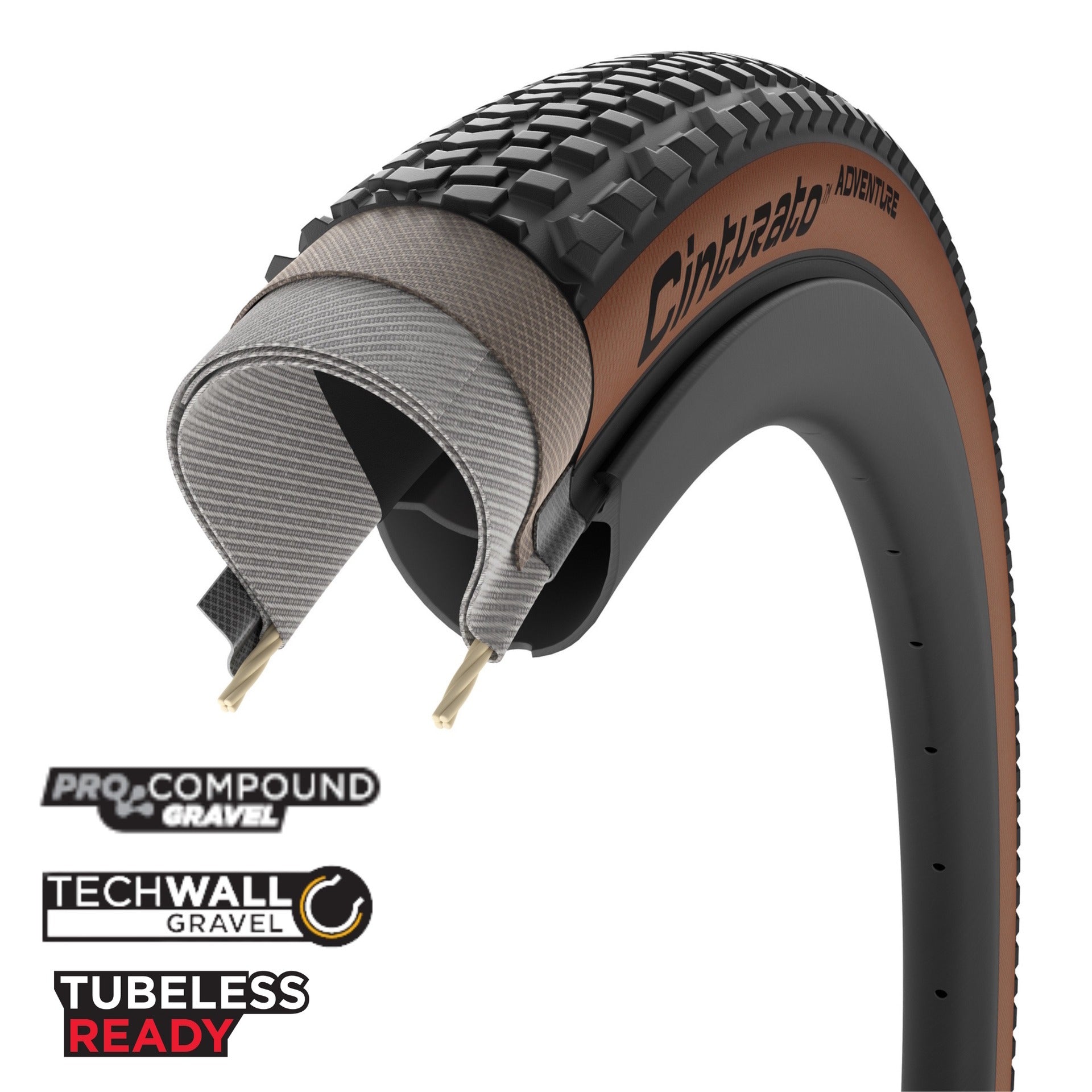 Gravel Bike Tyre with 'Cinturato' branding on a white background