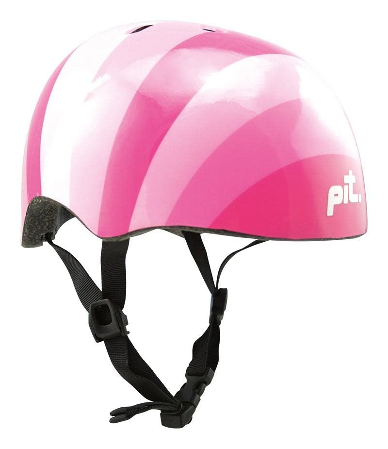 A picture of the Pit Urban Skate Helmet with pink stripes