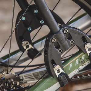 A close up picture of the Aeroe Spider Rear Bicycle Rack attachment