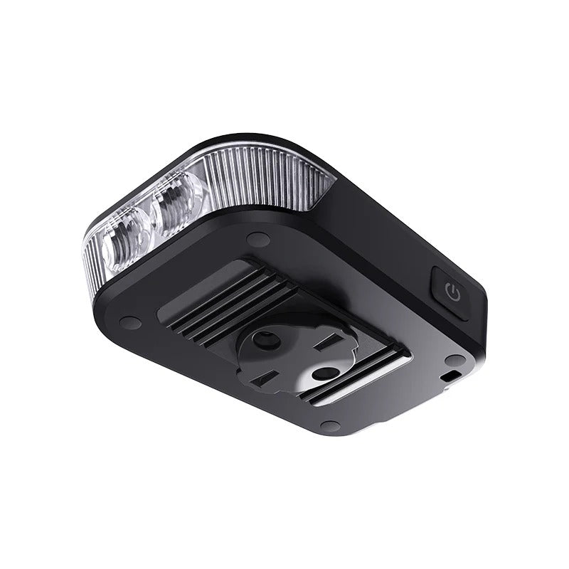 An undeath view of the Ravemen FR500 Front Bicycle Light on  a white background