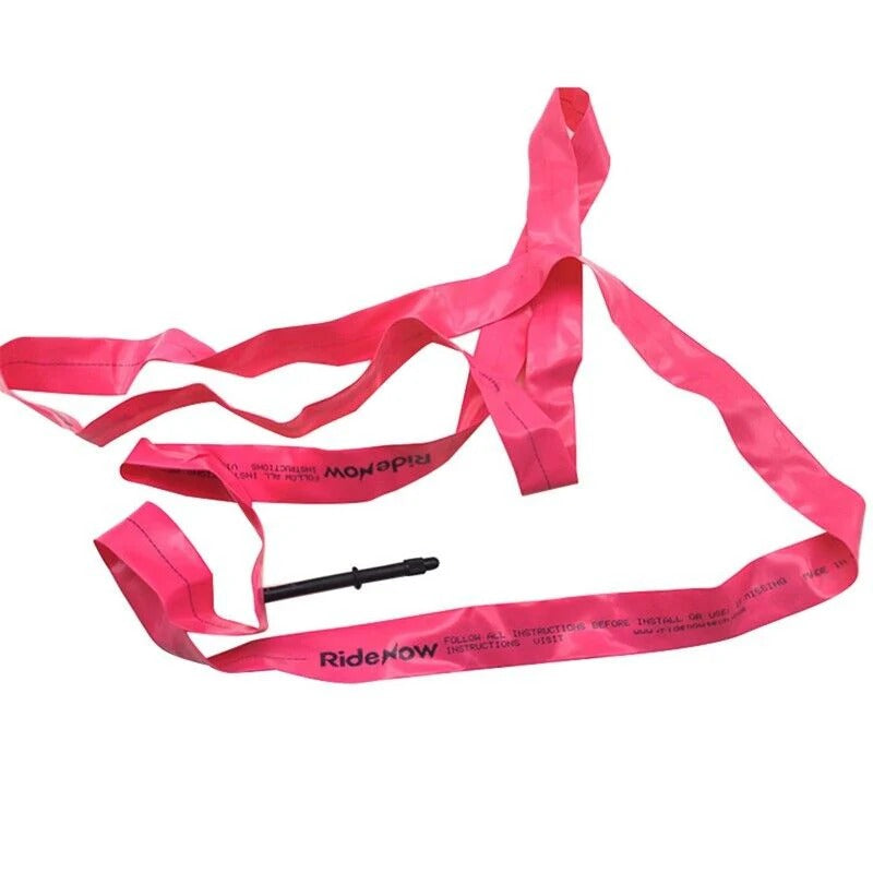 RideNow pink TPU Ultralight Tube with black valve against a white background