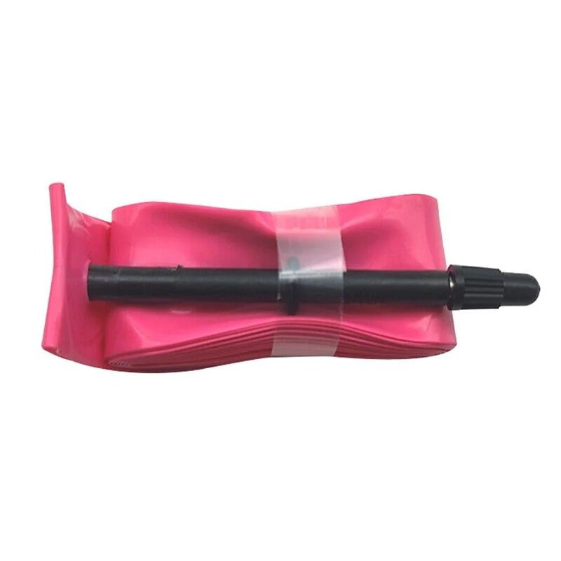 RideNow pink TPU inner bicycle tube against a white background