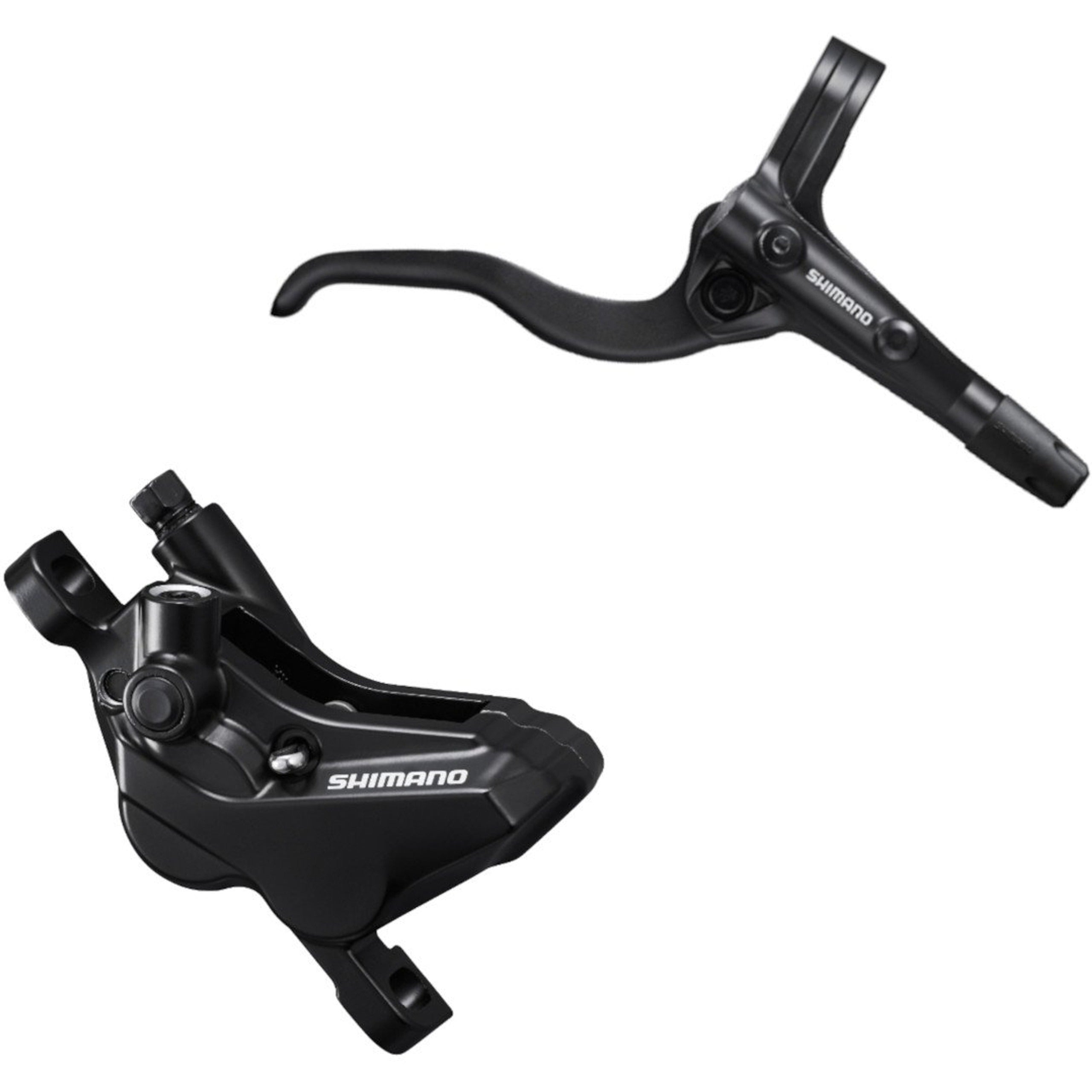 Shimano Brake Caliper and Lever on a white background