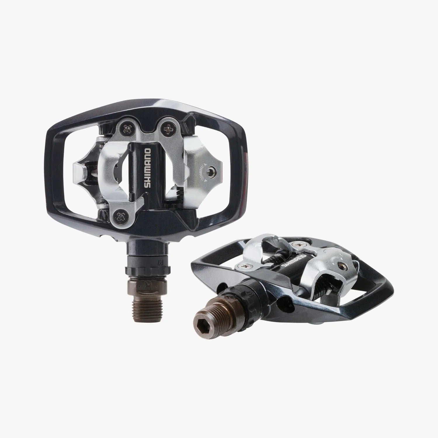 Pair of bicycle pedals on a white background