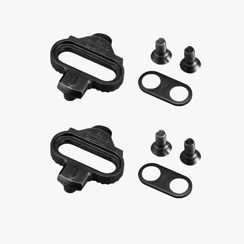 Black Mountain Bike Cleats on a white background