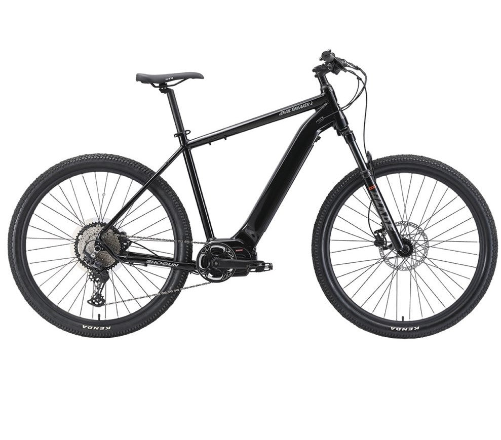 Black electric bicycle on a white background