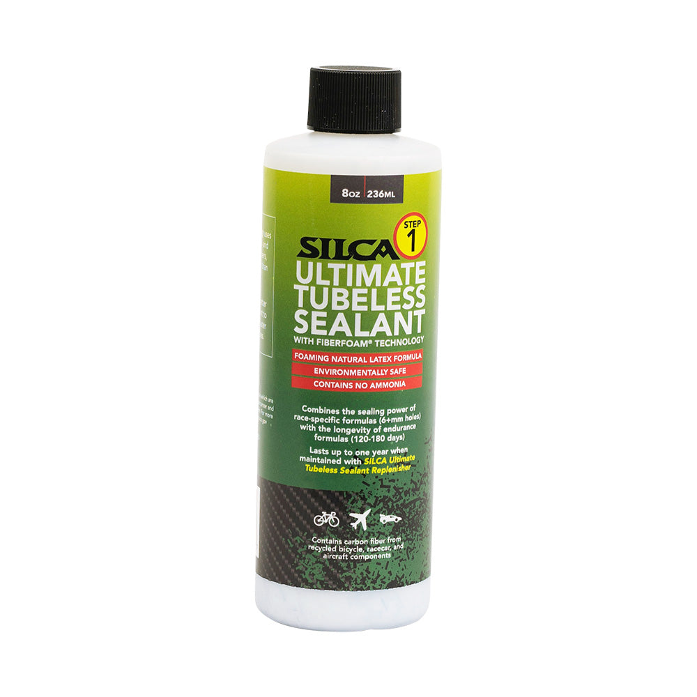 A picture of a bottle of the Silca Ultimate Tubeless Sealant