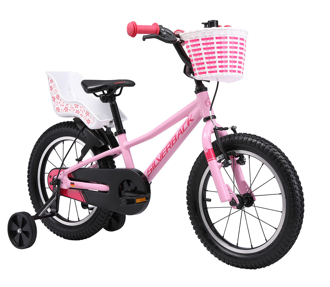 A picture of the pink Silverback Skid 16" Girls Bike