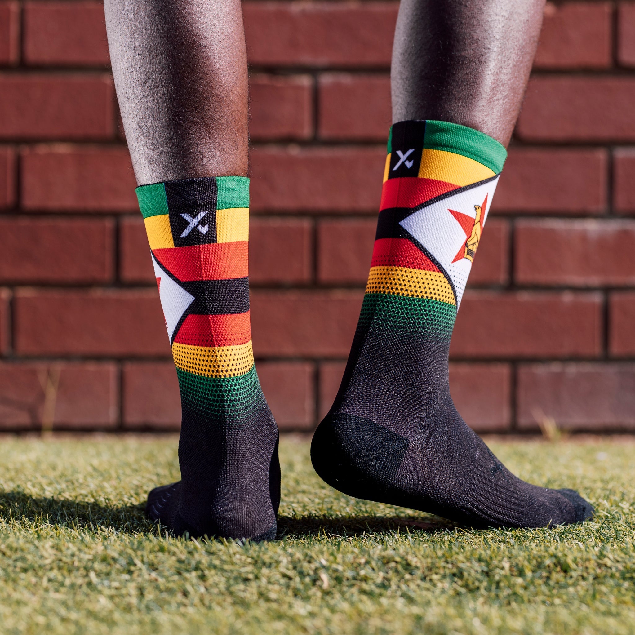 A picture of the Sox Flag Cycling Socks Zimbabwe