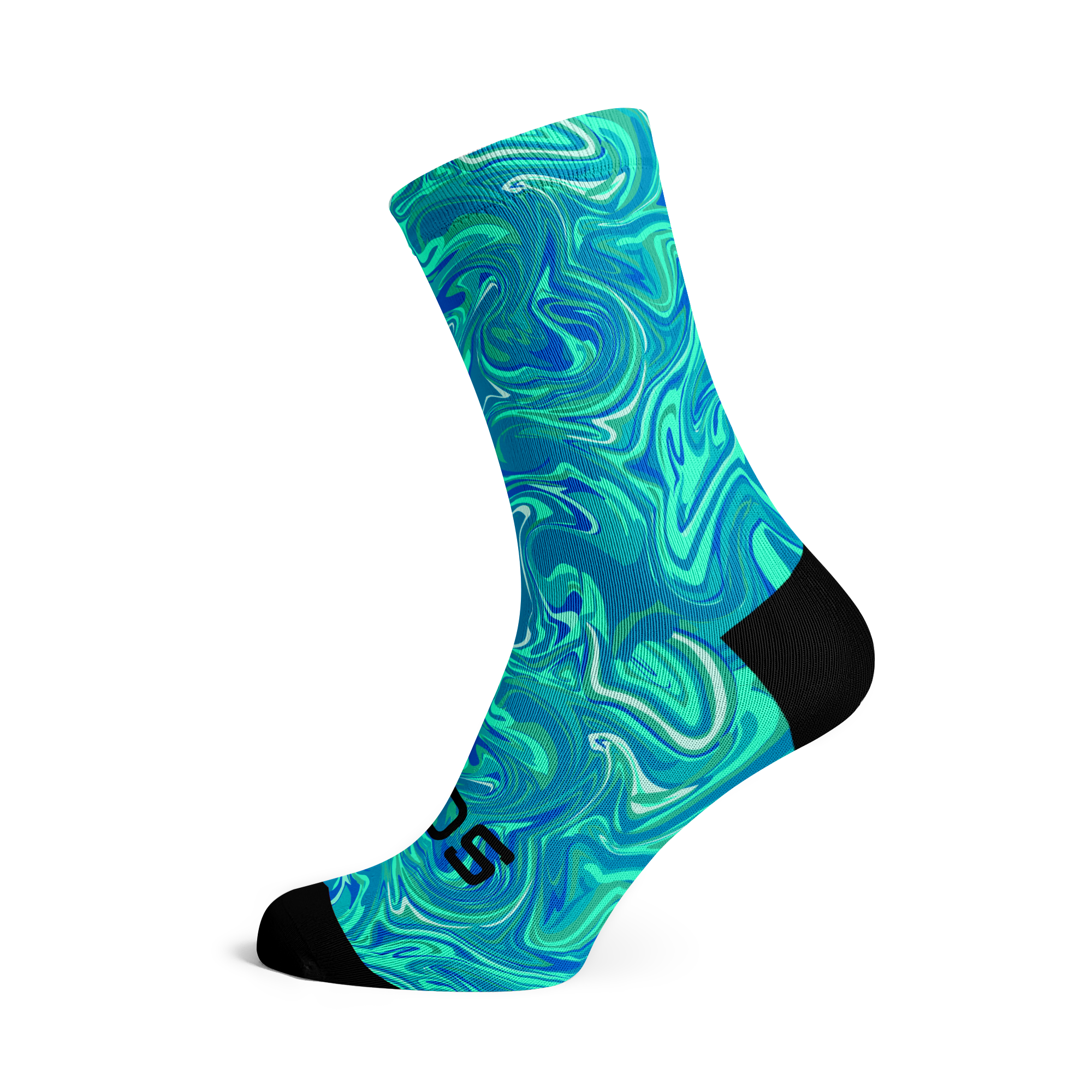 A picture of the Sox Marble Cycling Socks Blue