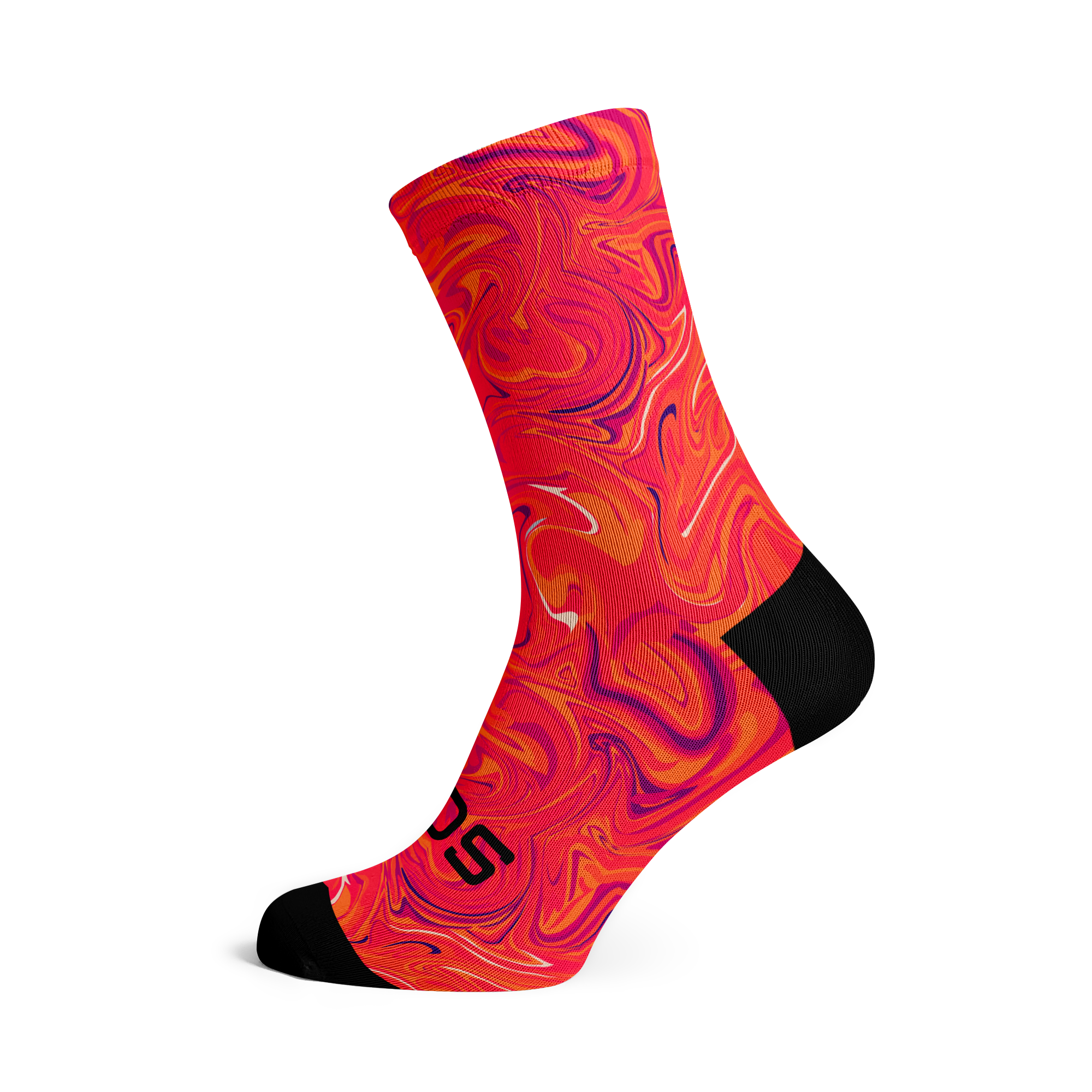 A picture of  the Sox Marble Cycling Socks Orange