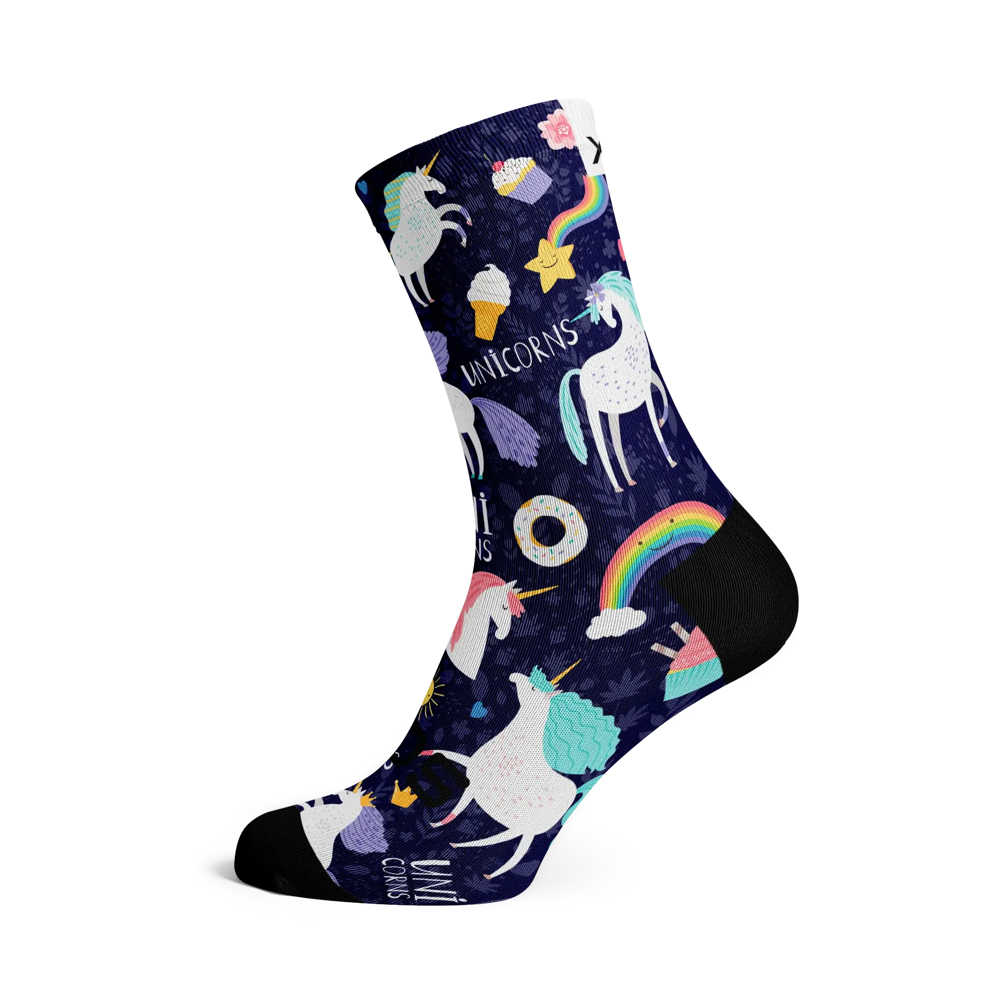 A picture of the Sox Unicorns Cycling Socks