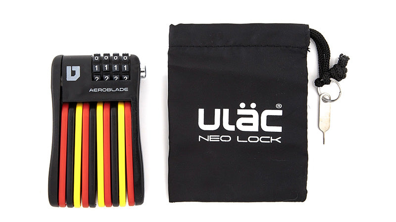 Picture of Ulac Aeroblade Steel Bicycle Folding Lock and pouch