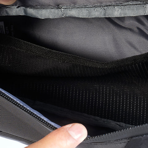 A close up picture of the zip pocket on the Ulac Touring Max 3.5 Litre Bicycle Frame Bag