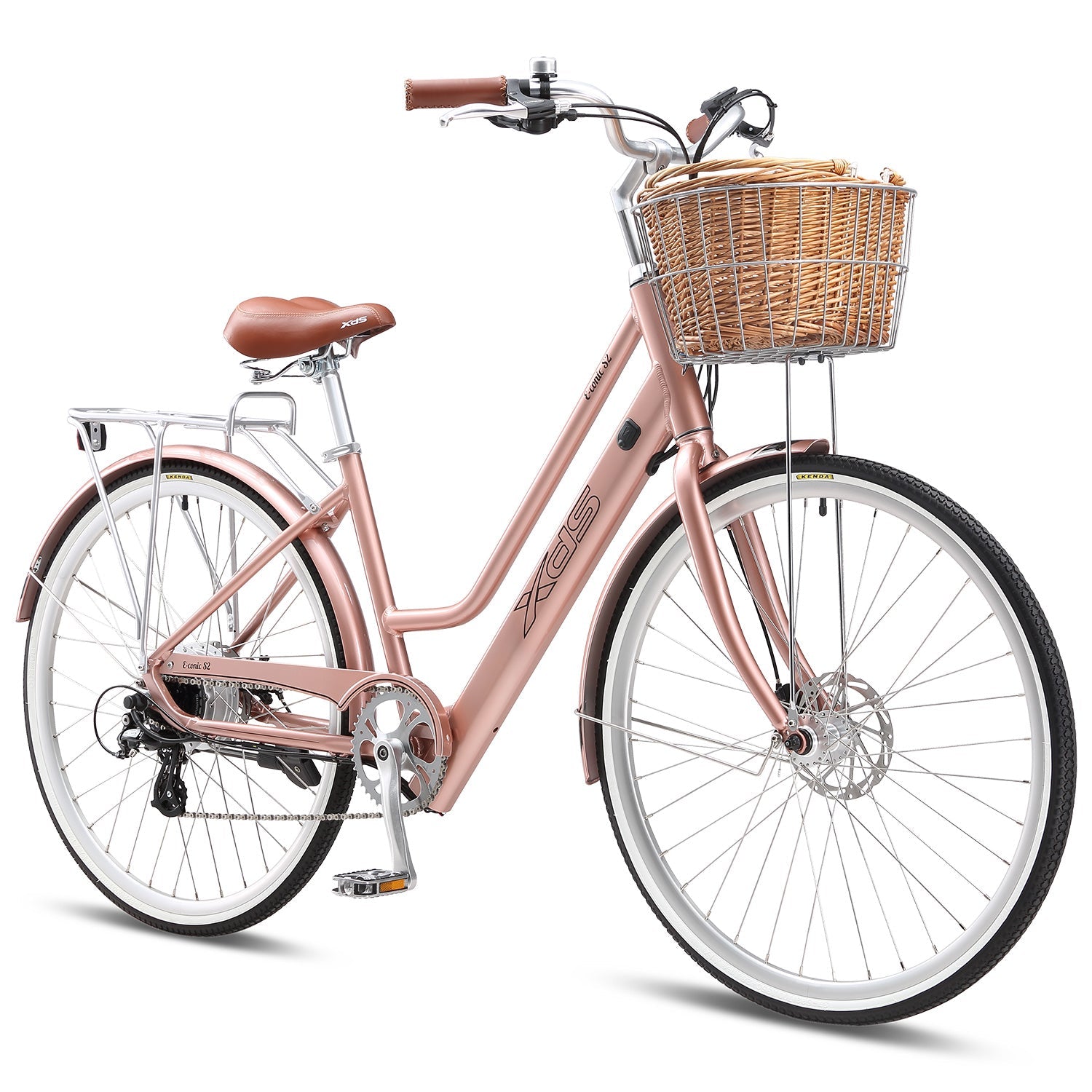 A picture of the rose gold XDS E-Conic S2Hub-Drive Retro E-Bike 700C