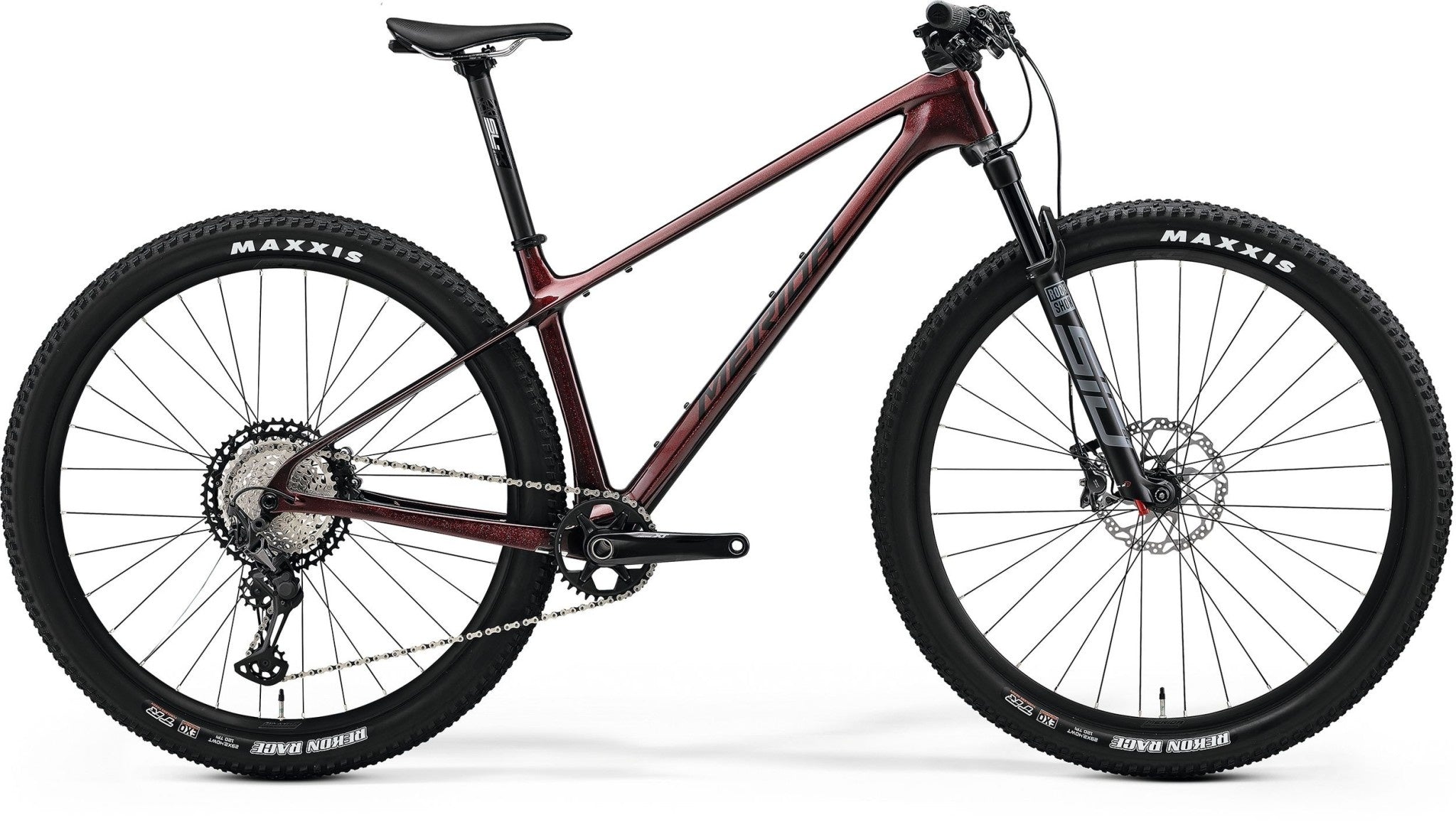 Big Nine XT Hardtail MTB 2024 Burgundy Red/Black Silver Large