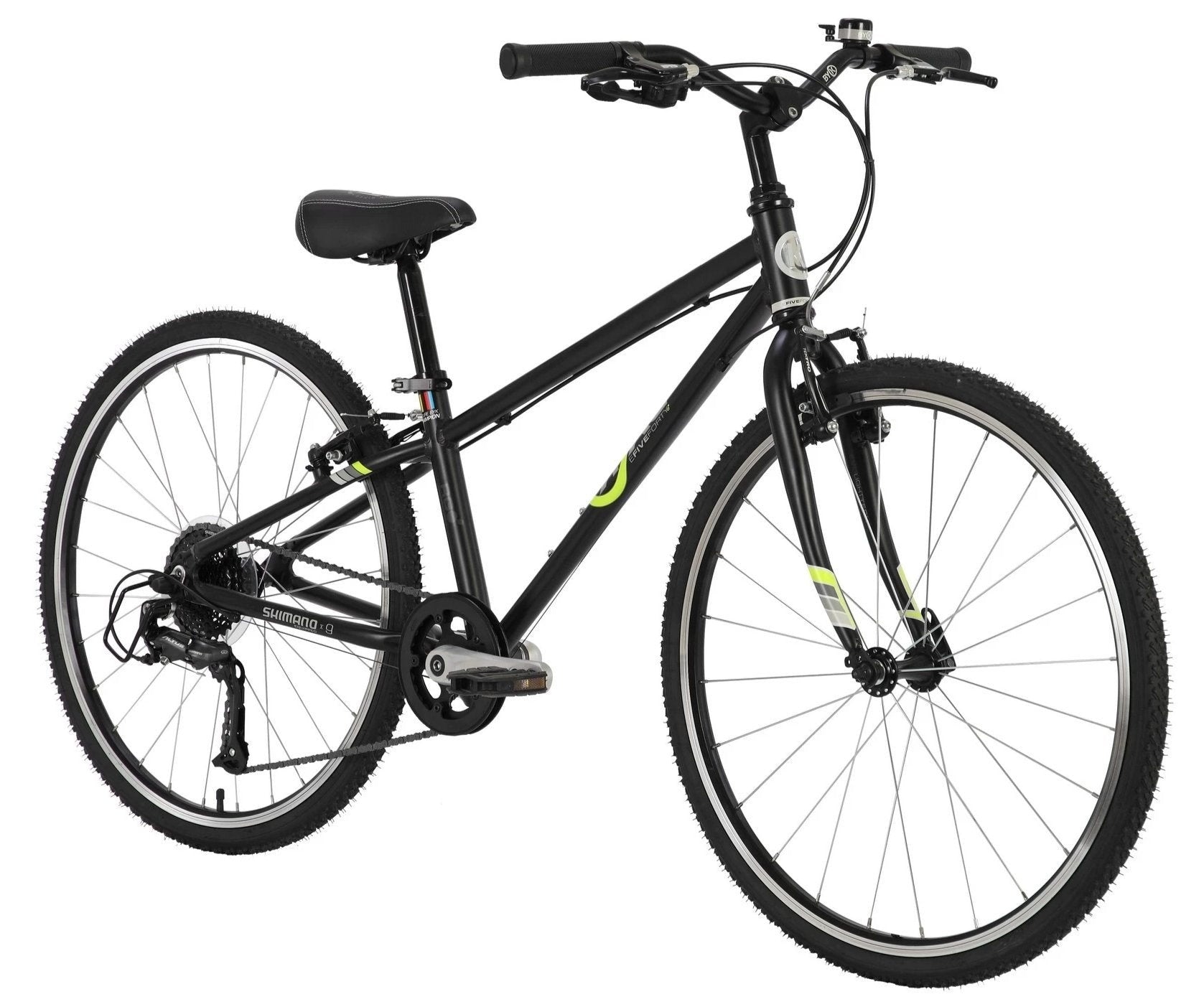 E540x9 Boys Hybrid Bike Midnight/Neon